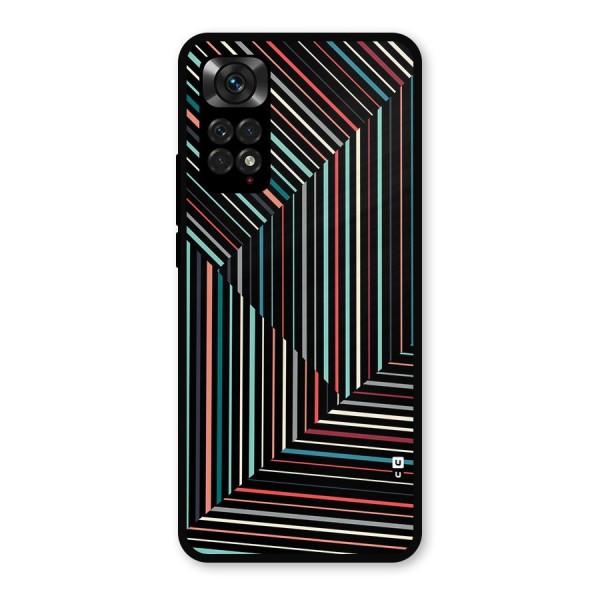 Angulars Stripes Metal Back Case for Redmi Note 11