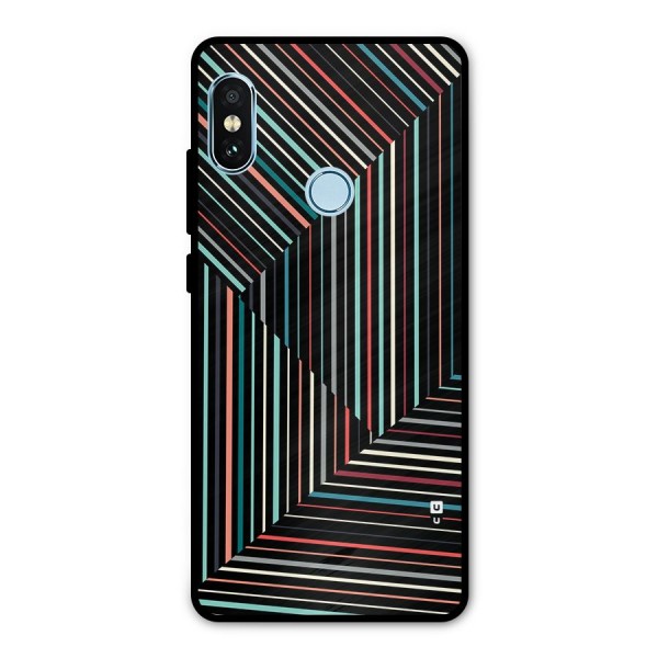 Angulars Stripes Metal Back Case for Redmi Note 5 Pro