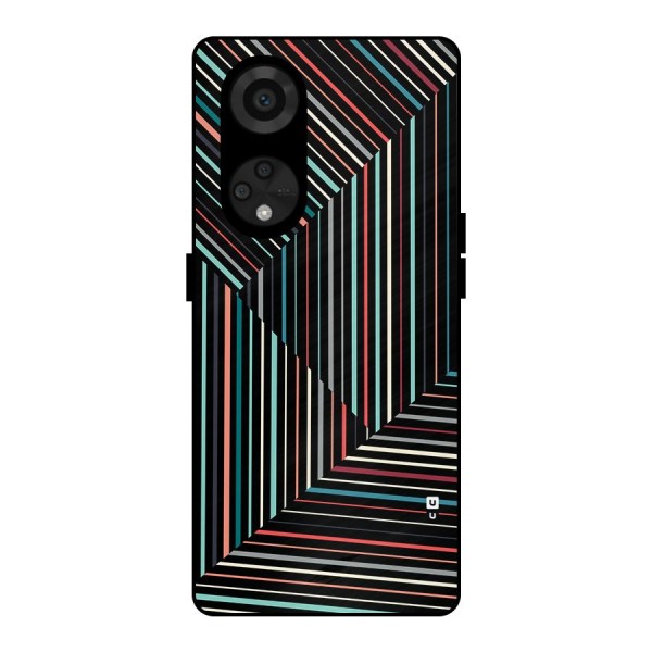 Angulars Stripes Metal Back Case for Reno8 T 5G