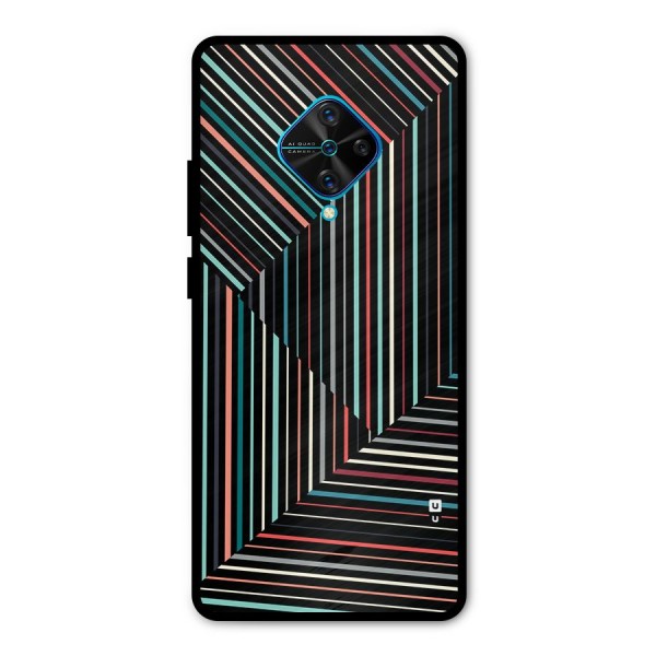 Angulars Stripes Metal Back Case for Vivo S1 Pro