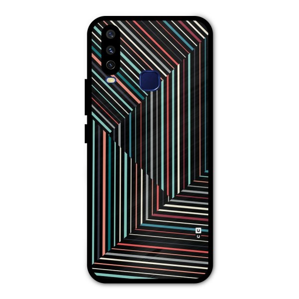 Angulars Stripes Metal Back Case for Vivo U10