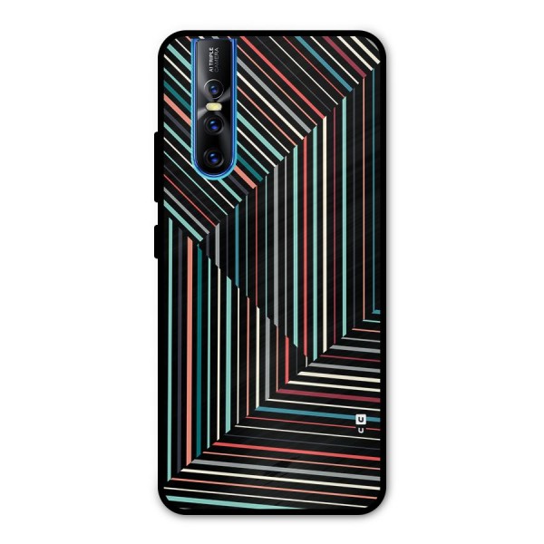 Angulars Stripes Metal Back Case for Vivo V15 Pro