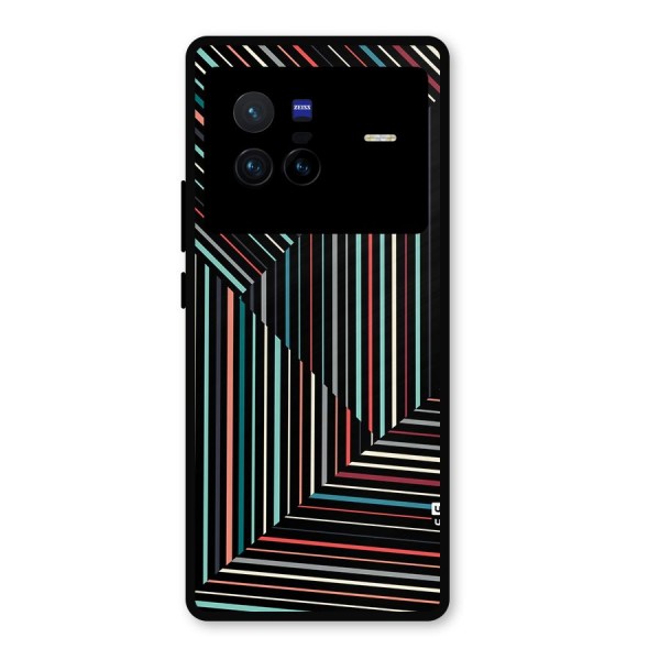 Angulars Stripes Metal Back Case for Vivo X80