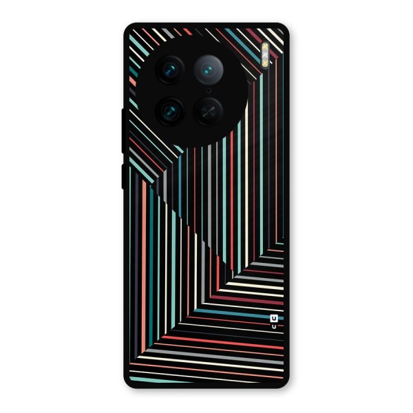 Angulars Stripes Metal Back Case for Vivo X90 Pro