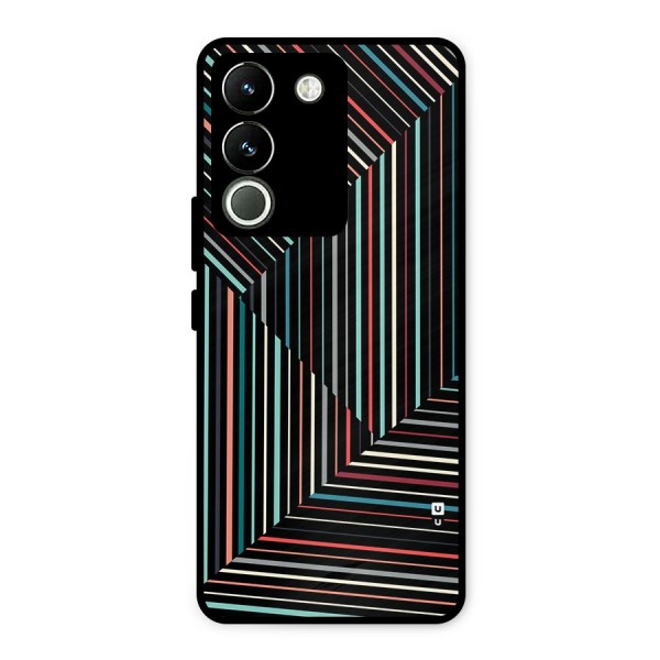 Angulars Stripes Metal Back Case for Vivo Y200