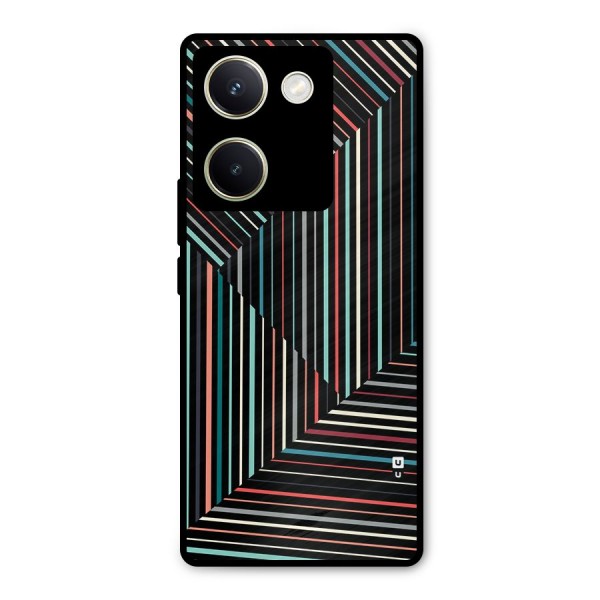 Angulars Stripes Metal Back Case for Vivo Y200 Pro