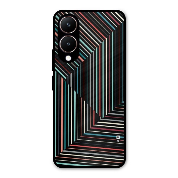 Angulars Stripes Metal Back Case for Vivo Y28