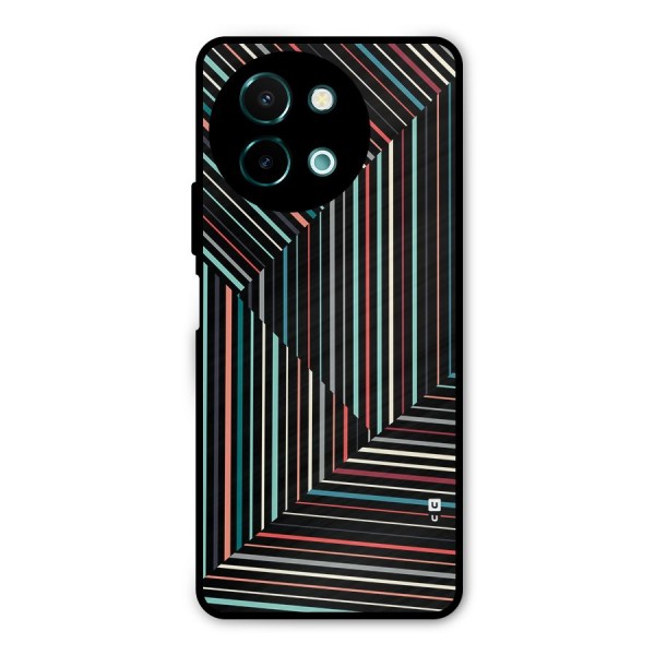 Angulars Stripes Metal Back Case for Vivo Y58