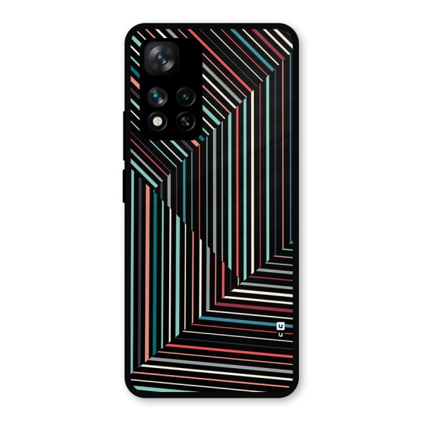 Angulars Stripes Metal Back Case for Xiaomi 11i Hypercharge 5G