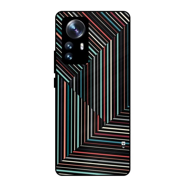 Angulars Stripes Metal Back Case for Xiaomi 12 Pro