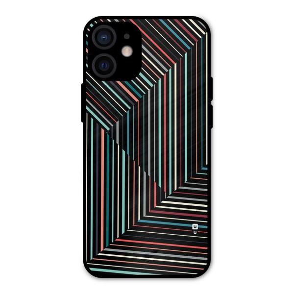 Angulars Stripes Metal Back Case for iPhone 12 Mini