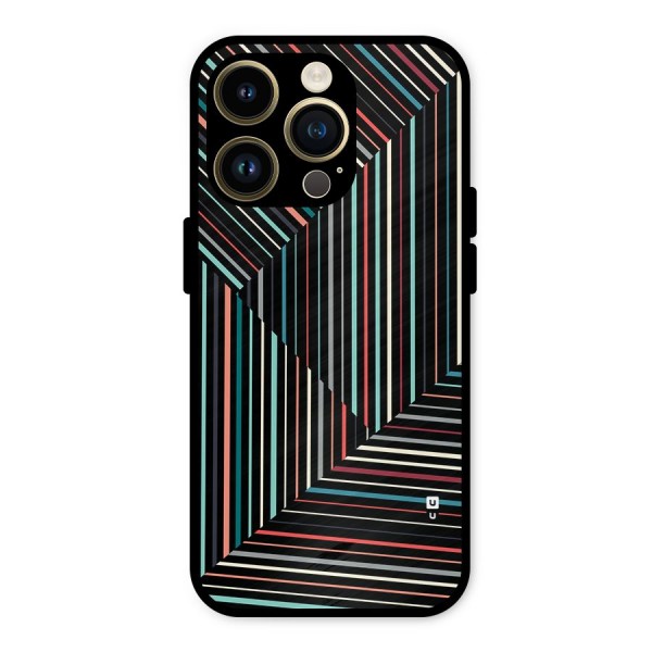 Angulars Stripes Metal Back Case for iPhone 14 Pro