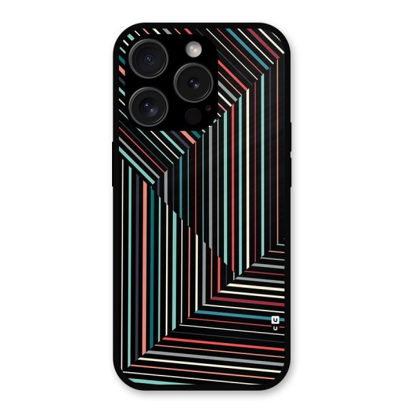 Angulars Stripes Metal Back Case for iPhone 15 Pro