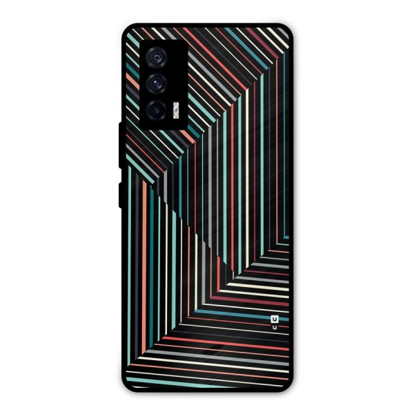 Angulars Stripes Metal Back Case for iQOO 7 5G