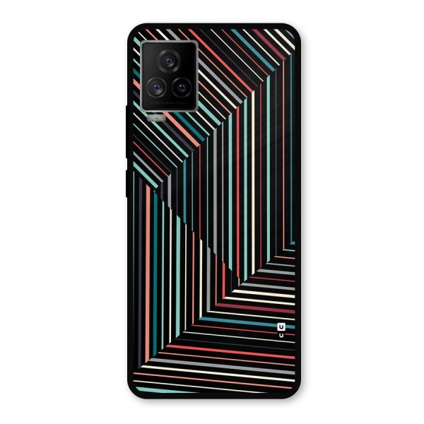 Angulars Stripes Metal Back Case for iQOO 7 Legend 5G