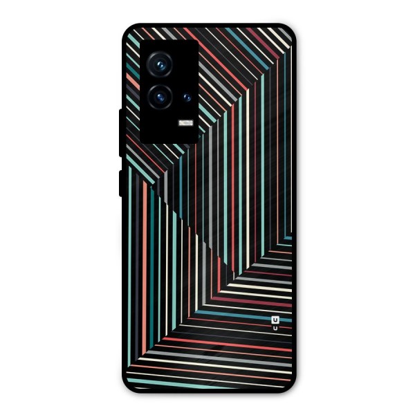 Angulars Stripes Metal Back Case for iQOO 9 5G