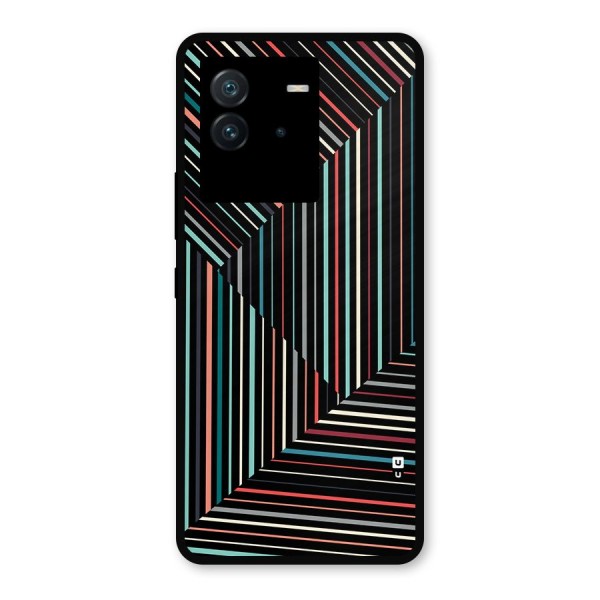 Angulars Stripes Metal Back Case for iQOO Neo 6 5G