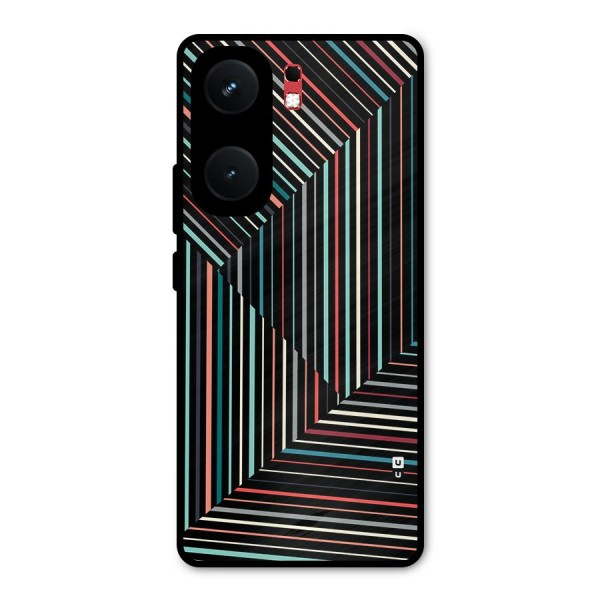 Angulars Stripes Metal Back Case for iQOO Neo 9 Pro