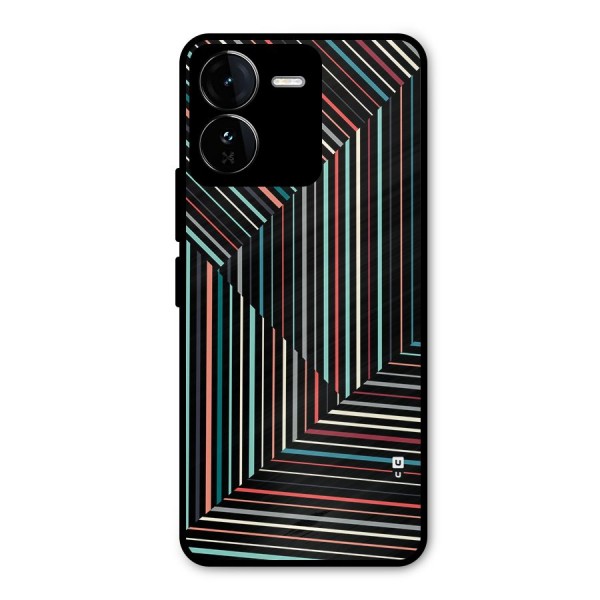 Angulars Stripes Metal Back Case for iQOO Z9