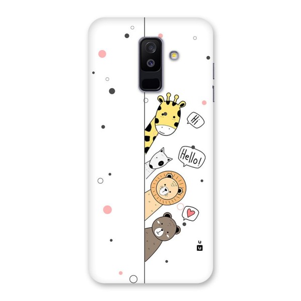 Animal Greetings Back Case for Galaxy A6 Plus