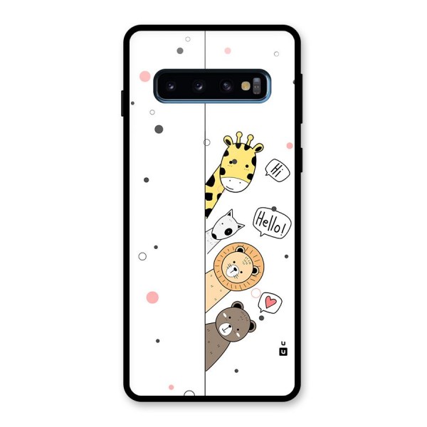 Animal Greetings Back Case for Galaxy S10