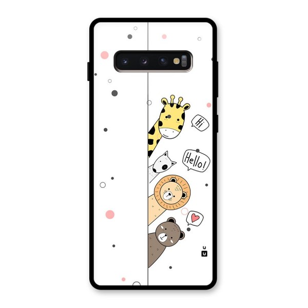 Animal Greetings Back Case for Galaxy S10 Plus