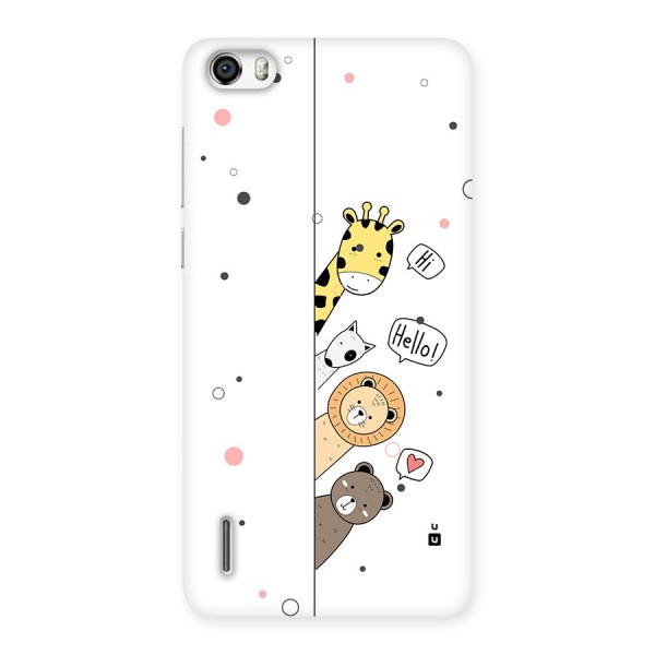 Animal Greetings Back Case for Honor 6