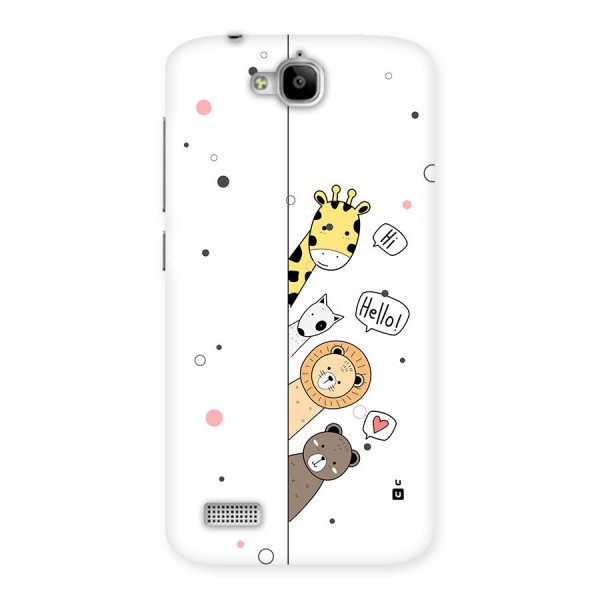 Animal Greetings Back Case for Honor Holly