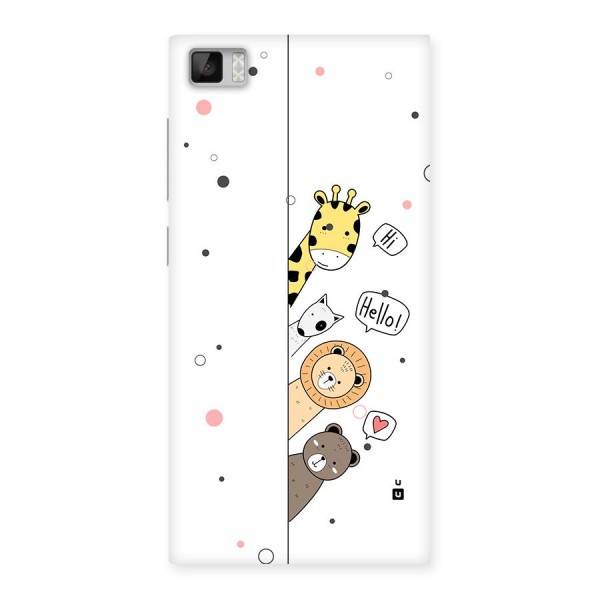 Animal Greetings Back Case for Mi3