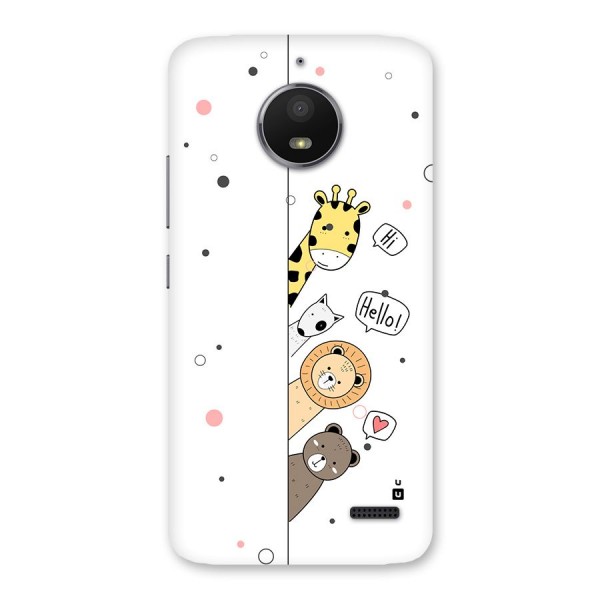 Animal Greetings Back Case for Moto E4