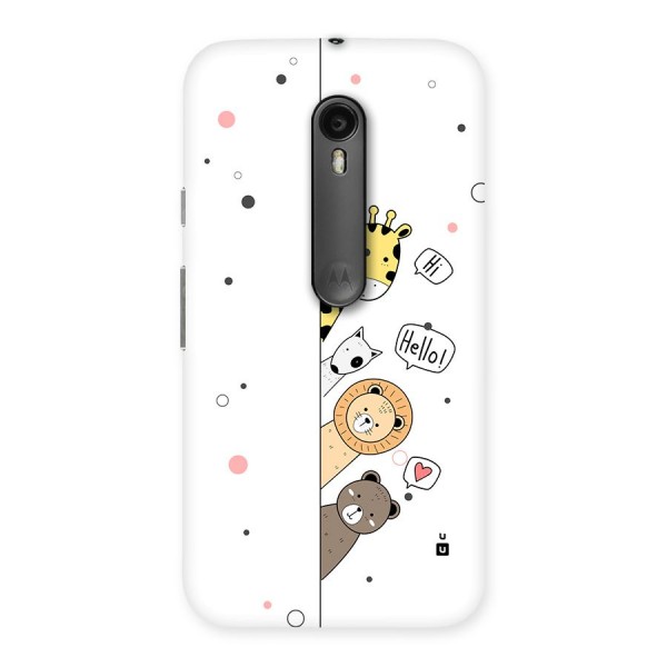 Animal Greetings Back Case for Moto G3