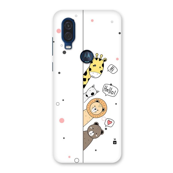 Animal Greetings Back Case for Motorola One Vision