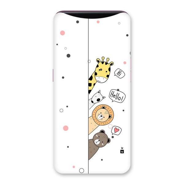 Animal Greetings Back Case for Oppo Find X