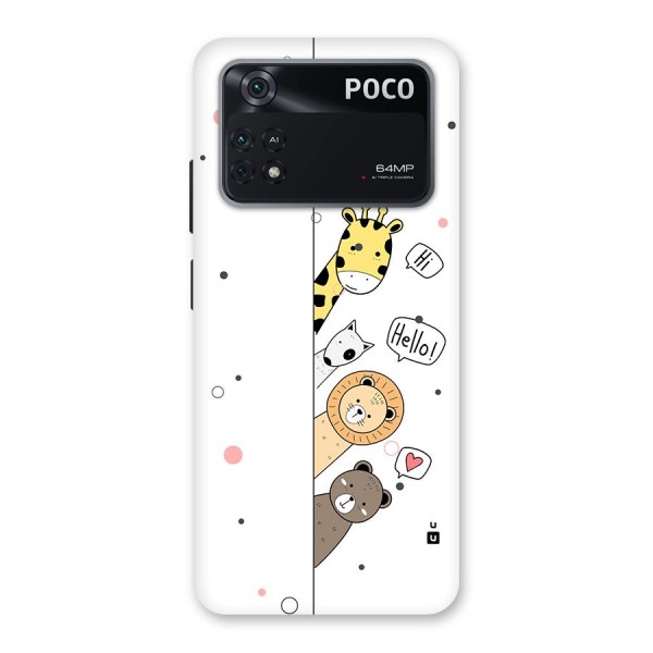 Animal Greetings Back Case for Poco M4 Pro 4G