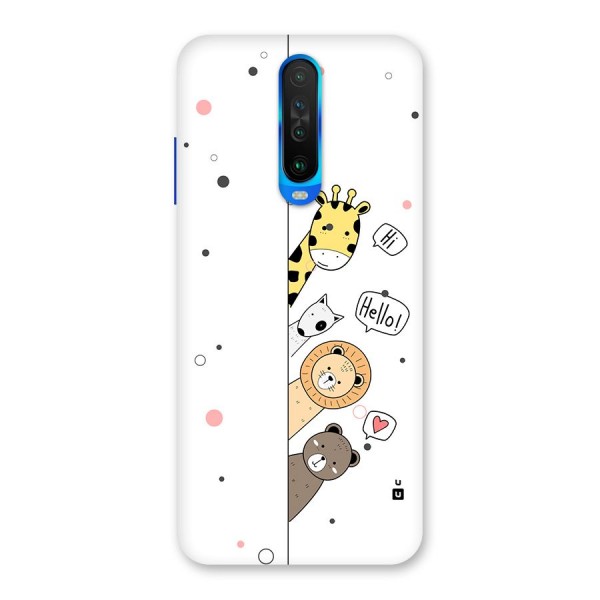 Animal Greetings Back Case for Poco X2