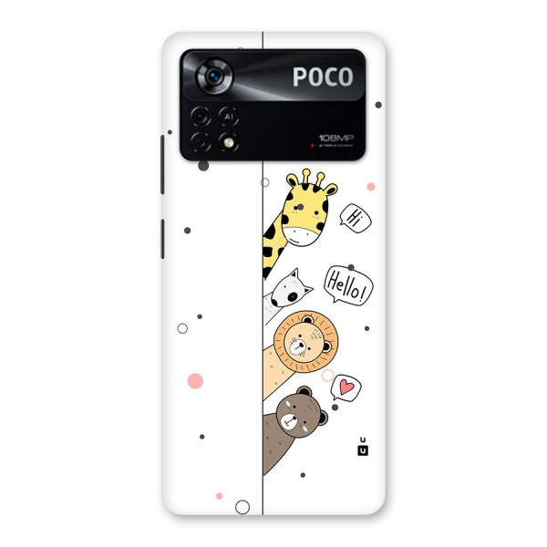 Animal Greetings Back Case for Poco X4 Pro 5G