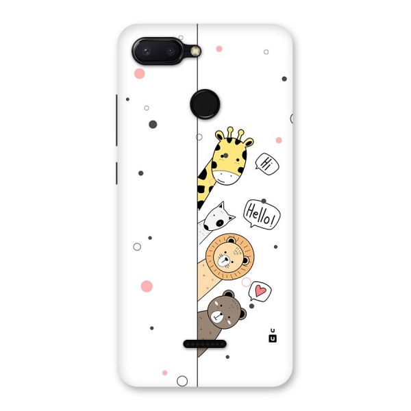 Animal Greetings Back Case for Redmi 6