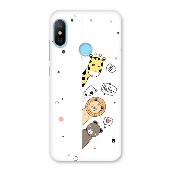 Animal Greetings Back Case for Redmi 6 Pro