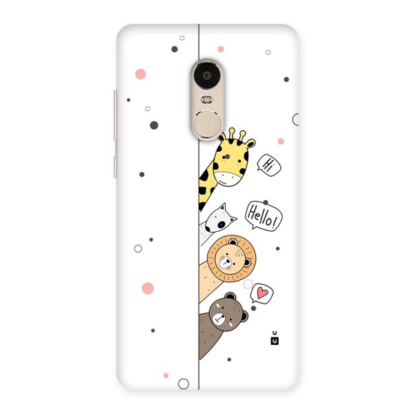 Animal Greetings Back Case for Redmi Note 4