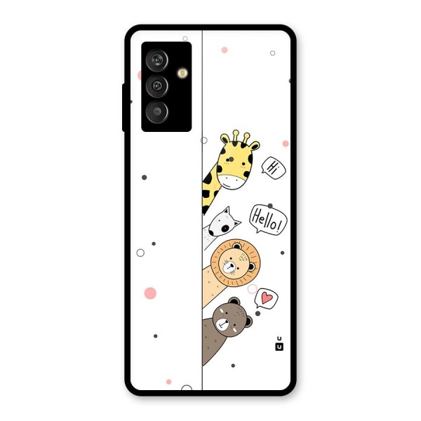 Animal Greetings Glass Back Case for Galaxy M13