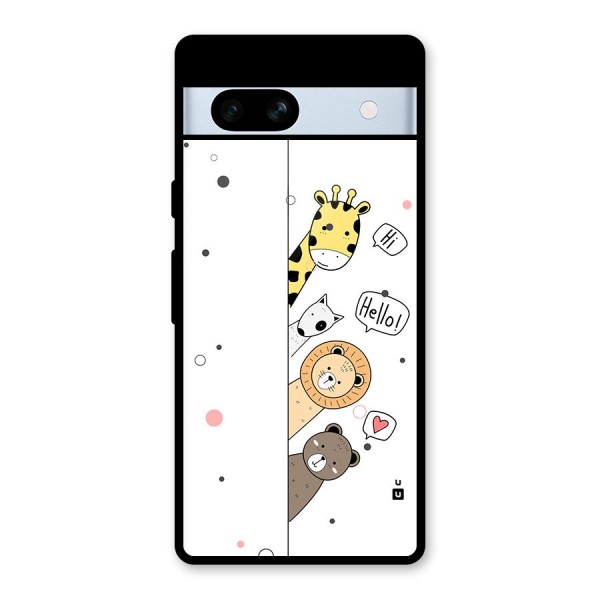 Animal Greetings Glass Back Case for Google Pixel 7a