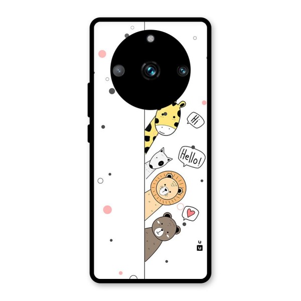 Animal Greetings Glass Back Case for Realme 11 Pro