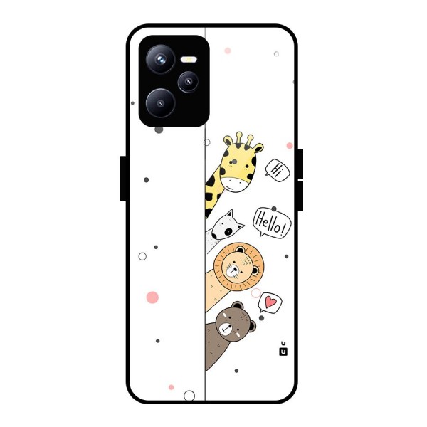 Animal Greetings Glass Back Case for Realme C35