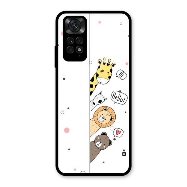 Animal Greetings Glass Back Case for Redmi Note 11S