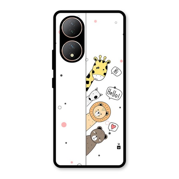 Animal Greetings Glass Back Case for Vivo T2