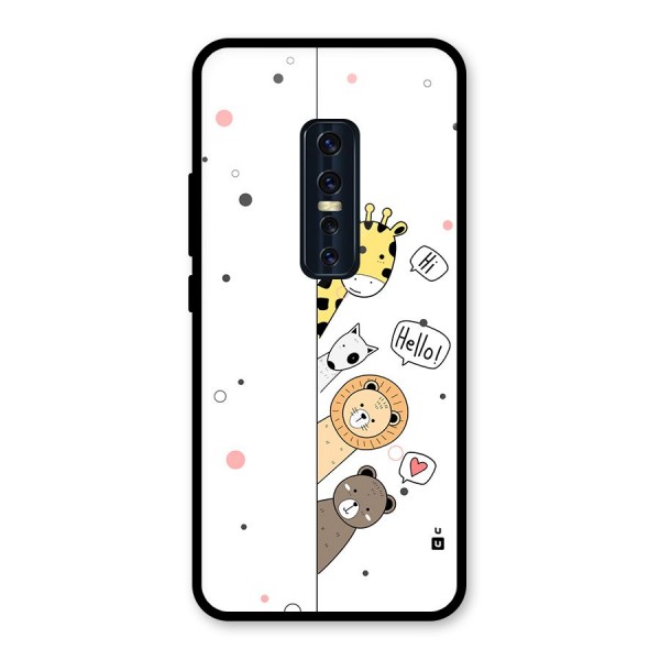 Animal Greetings Glass Back Case for Vivo V17 Pro