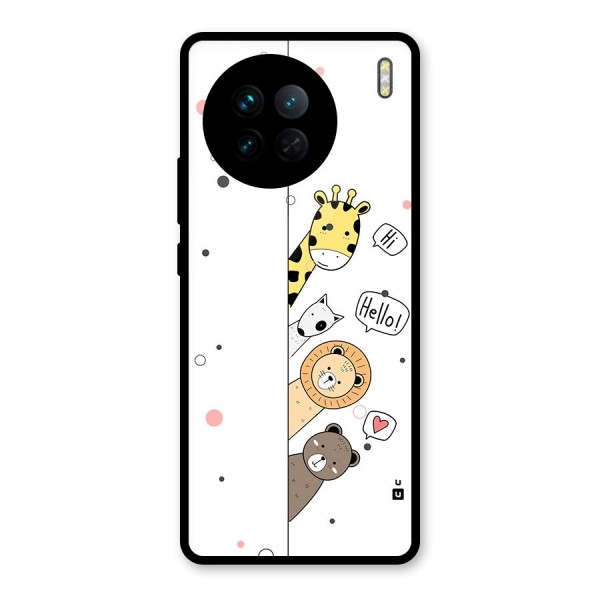 Animal Greetings Glass Back Case for Vivo X90