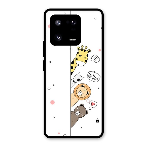 Animal Greetings Glass Back Case for Xiaomi 13 Pro