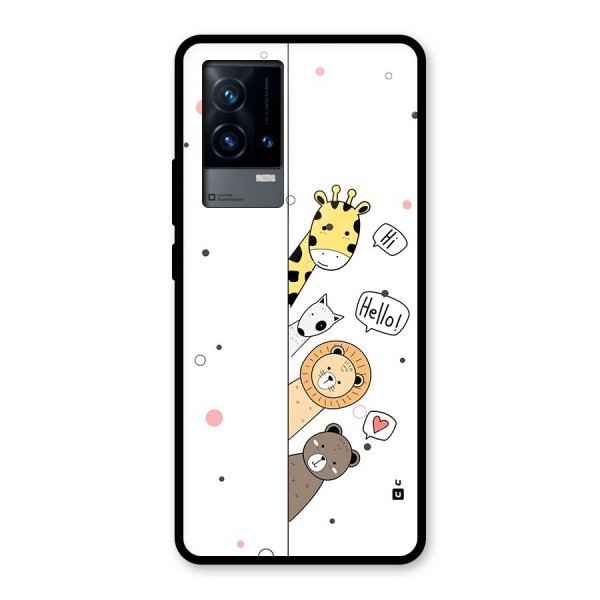 Animal Greetings Glass Back Case for iQOO 9 5G