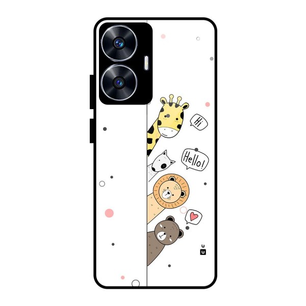 Animal Greetings Glass Back Case for realme C55